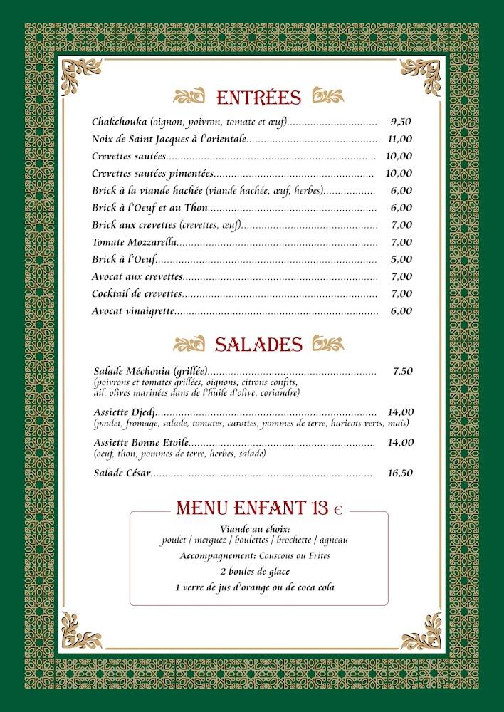 LA BONNE ÉTOILE - Menu Image 2